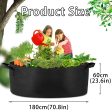 1 Pack 400 Gallon 180cm 60cm Grow Bag | Heavy Duty Thickened Plant Pots with Handles | Farming Gardening Tree on Sale