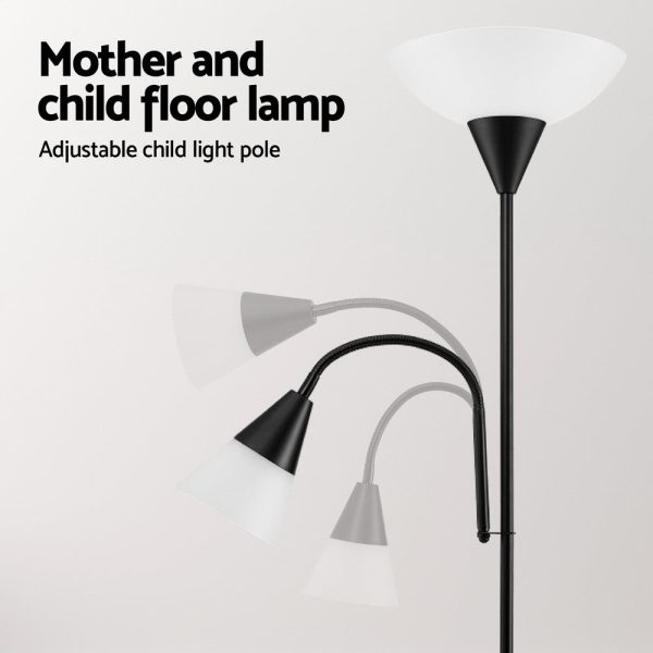 Artiss Floor Lamp Mother and Child Modern Home Living Room Office Reading Black Supply