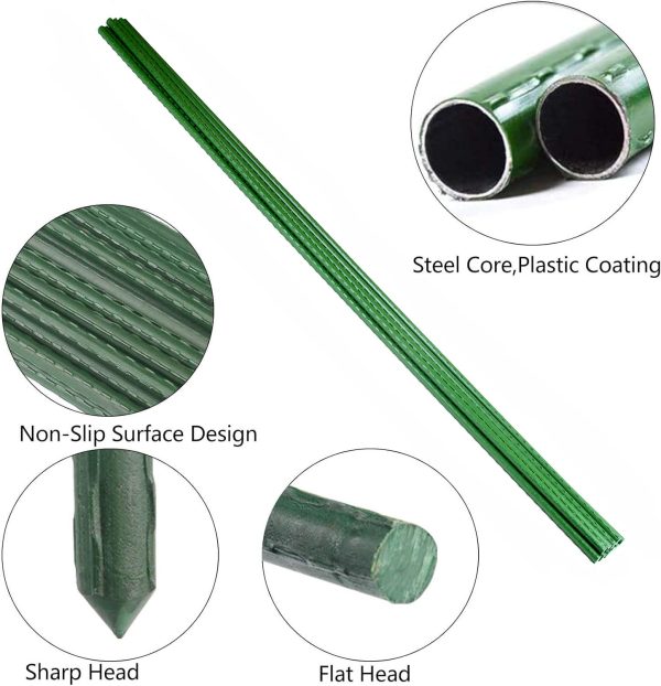 Garden Plant Stakes | 10 Pack | 8mm | 90cm | Steel Plant Stick | Support Stakes | Growing Climbing Plants Hot on Sale