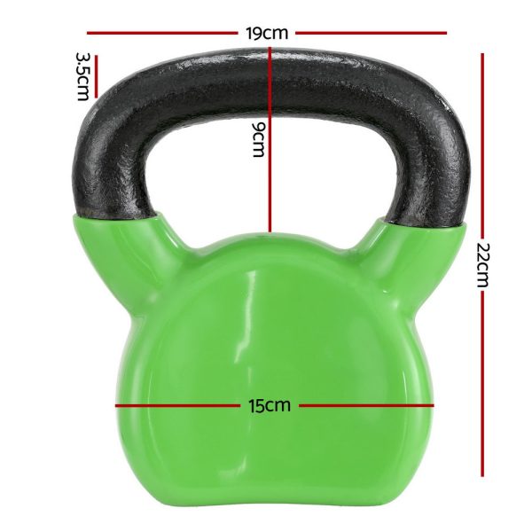 Everfit 8kg Kettlebell Set Weightlifting Bench Dumbbells Kettle Bell Gym Home For Discount