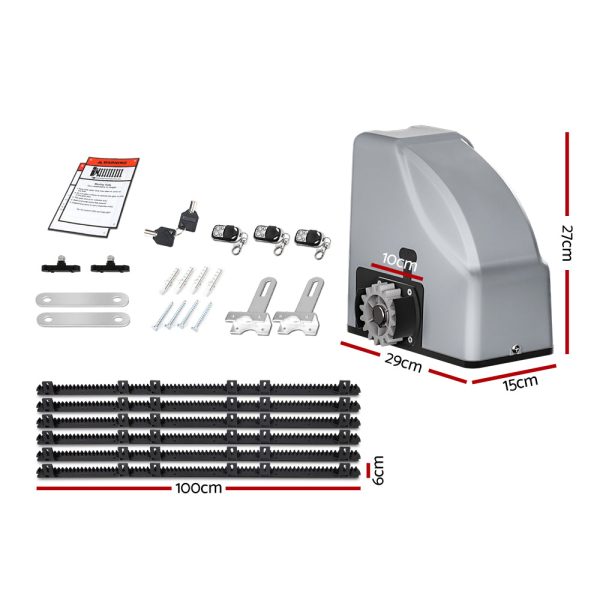 Lockmaster Automatic Sliding Gate Opener Kit Keypad 6M 800KG Sale