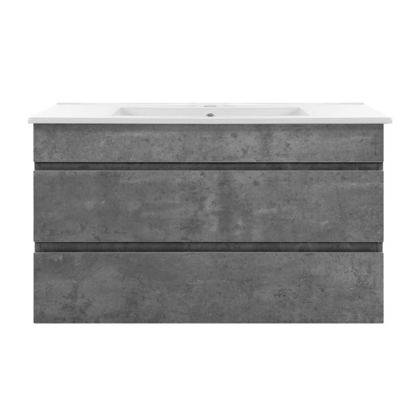 Cefito 900mm Bathroom Vanity Cabinet - Wall Mounted Cement | Basin Unit Hot on Sale