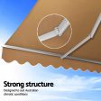 Instahut Retractable Folding Arm Awning Manual Sunshade 2.5Mx2M Beige Online now