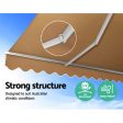 Instahut Retractable Folding Arm Awning Motorised Sunshade 4Mx3M Beige Online Sale