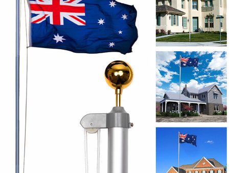 6.2M Australia Sectional Flag Pole Kit - for Outdoor Aussie Flags Discount