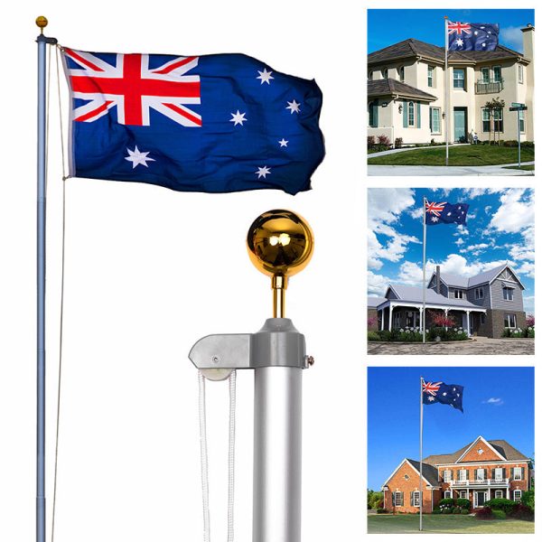 6.2M Australia Sectional Flag Pole Kit - for Outdoor Aussie Flags Discount