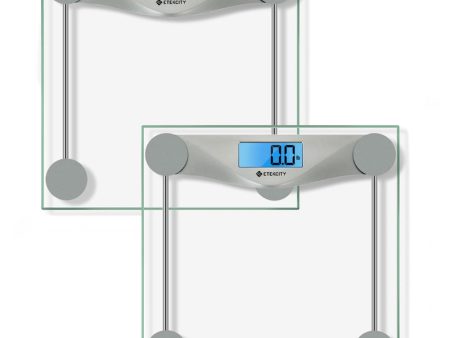 Etekcity Digital Body Weight Bathroom Scale - Silver - 2 Pack Fashion