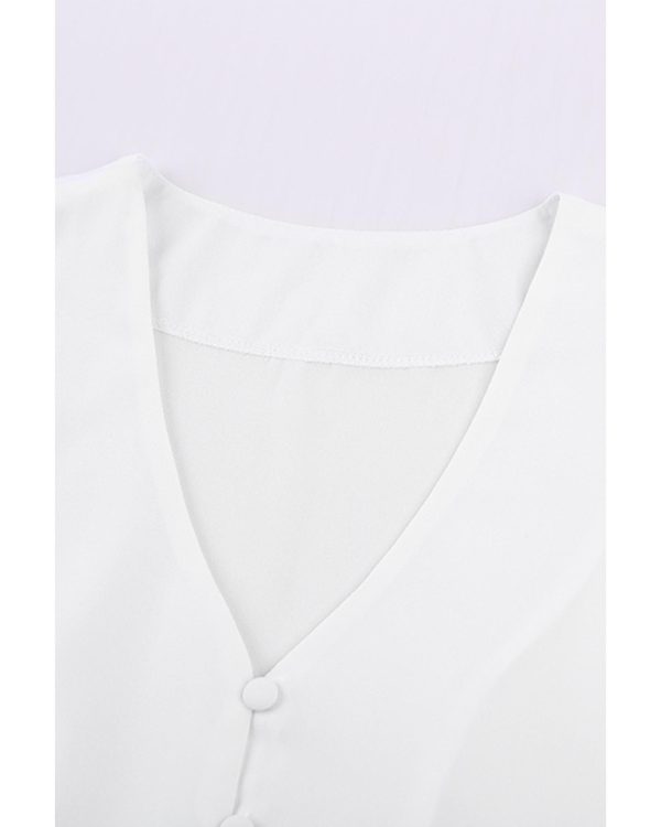 Azura Exchange Button Down Tie Top - M Online Sale