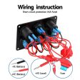 Giantz 5 Gang 12V Switch Panel For Car Boat Marine USB ON-OFF LED Rocker Toggle Online Sale