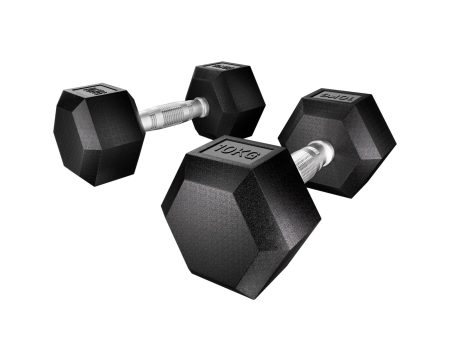 Everfit 20kg Hex Dumbbells Set Dumbbells Weights Lifting Bench Gym Workout 2x10kg Discount