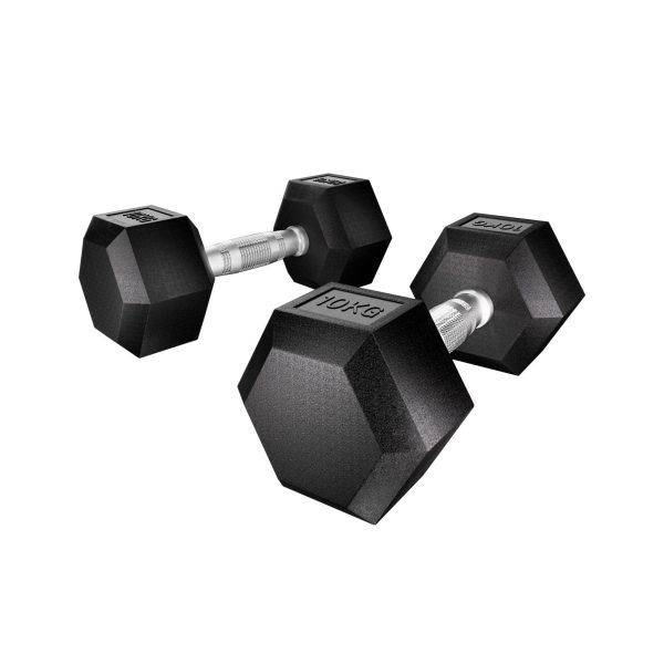 Everfit 20kg Hex Dumbbells Set Dumbbells Weights Lifting Bench Gym Workout 2x10kg Discount