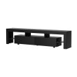 Artiss TV Cabinet Entertainment Unit Stand RGB LED Gloss Furniture 200cm Black Online Hot Sale