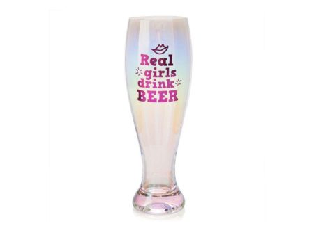 Real Girls Drink Beer Tallulah Aurora Pilsner Glass | Unique Drinkware For Discount