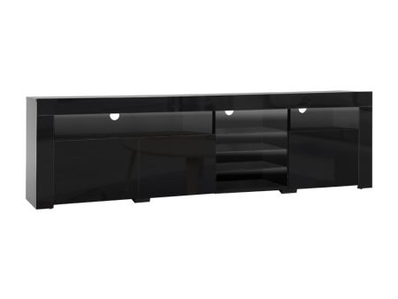 Artiss Entertainment Unit TV Cabinet LED 180cm Black Bobi Online Sale