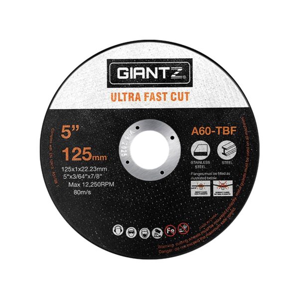 Giantz 100-Piece Cutting Discs 5  125mm,Giantz 100pcs 5  Cutting Discs 125mm Angle Grinder Thin Cut Off Wheel for Metal Online