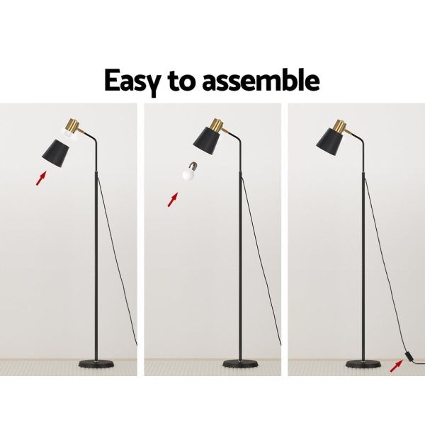 Artiss Floor Lamp LED Light Stand Modern Home Living Room Office Reading Black Online Sale