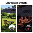 Instahut Outdoor Umbrella 3M Cantilever Beach LED Umbrellas Garden Shade Patio Hot on Sale