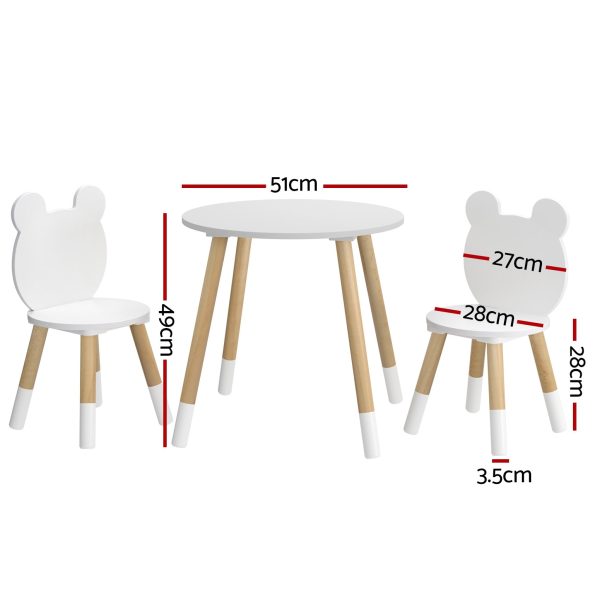 Keezi 3 Piece Kids Table and Chairs Set Activity Playing Study Children Desk Fashion