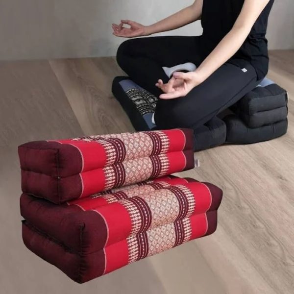 Mothers day gift Meditation Cushion Set Blue Medium Size-RED3-Fold Zafu Fashion