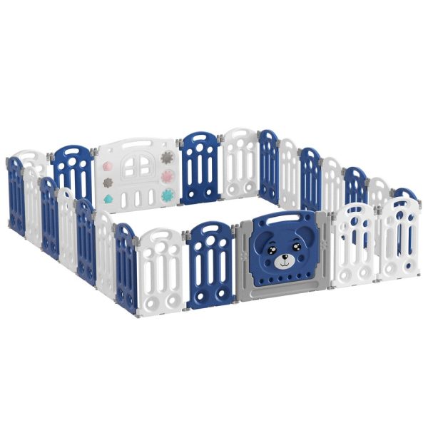 Keezi Kids Baby Playpen 24 Panels Safety Gate Toddler Fence Barrier Play Game Fashion