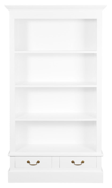 Tasmania 2 Drawer Bookcase (White) Cheap