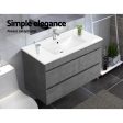 Cefito 900mm Bathroom Vanity Cabinet - Wall Mounted Cement | Basin Unit Hot on Sale