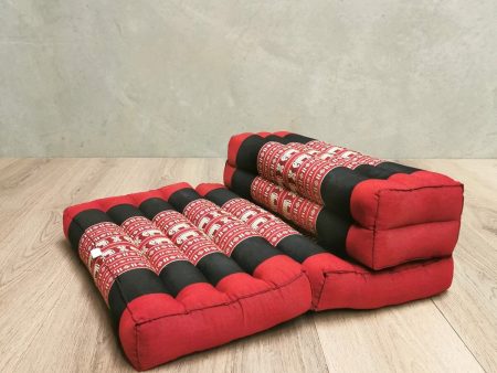 3-Fold Zafu Meditation Cushion Set Red-Ele For Cheap