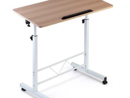 Artiss Laptop Desk Table Adjustable 80CM Light Wood Online Sale