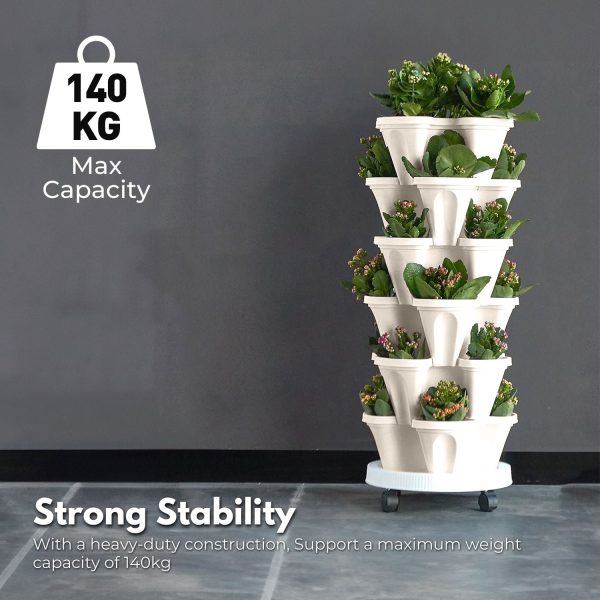 NOVEDEN Stacking Planter | 5 Tier | Vertical Garden | 45cm Sale