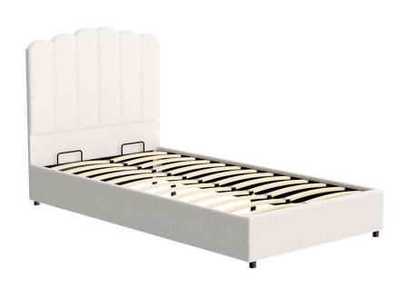 Artiss Bed Frame King Single Size Boucle FION Hot on Sale