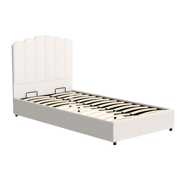 Artiss Bed Frame King Single Size Boucle FION Hot on Sale