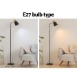 Artiss Floor Lamp LED Light Stand Modern Home Living Room Office Reading Black Discount