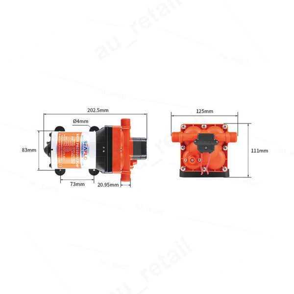 Seaflo 12V Water Pump | 55PSI Pressure | 11.3LPM | Caravan RV Boat Camper Trailer Sale