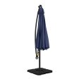 Instahut Outdoor Umbrella 3M Cantilever Beach LED w Base Garden Shade Patio Navy Hot on Sale