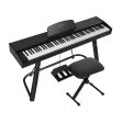 Alpha 88 Keys Electronic Piano Keyboard Digital Electric w  Stand Stool Weighted Online Sale