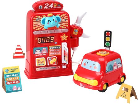 Keezi Kids Gas Petrol Station Pumper Pretend Play Toys Car Music Card Playset For Cheap