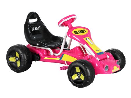 Rigo Kids Pedal Go Kart Ride On Toys Racing Car Plastic Tyre Pink Discount