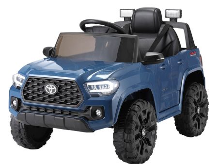 Kids Electric Ride On Car Toyota Tacoma Off Road Jeep Toy Cars Remote 12V Blue Supply