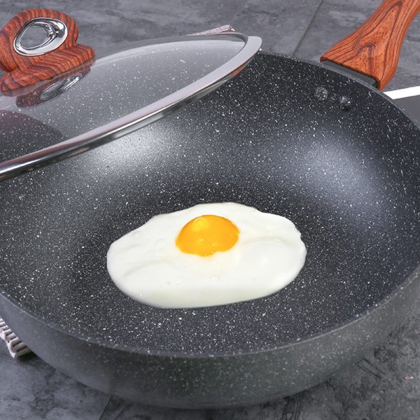 Justcook 32cm JSHS-IH4932C-1 Marble Wok Stirfry Pan | Marble-Coated Wok Stirfry Pan (32cm) Supply