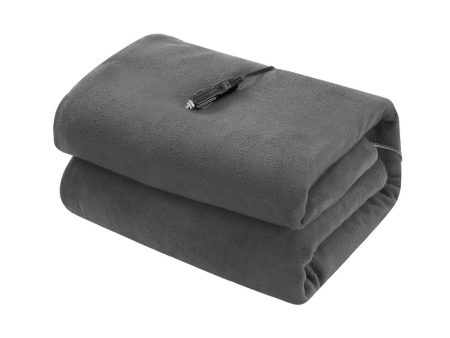 Giselle Electric Heated Blanket Car Throw Rug Grey Hot on Sale