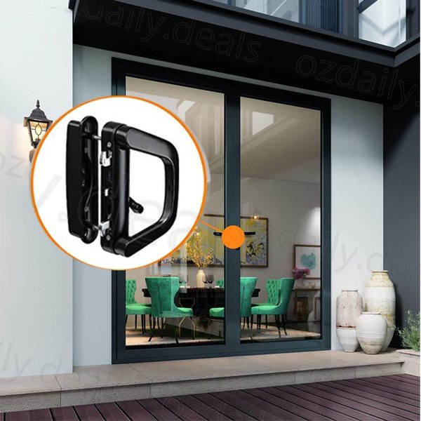 Inside and Outside Key Sliding Patio Door Alloy Lock Set With 3 Keys Pull Handle Entrance Glass Door Discount