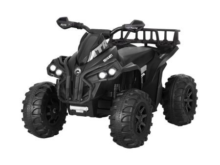 Rigo Kids Ride On Car | ATV Quad Motorbike | Storage Rack | Electric Toys | 12V | Black Online now