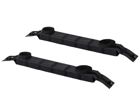 Universal Soft Car Roof Rack 116cm Kayak Luggage Carrier Adjustable Strap Black For Cheap