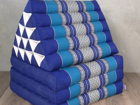 Jumbo Thai Triangle Pillow THREE FOLDS Navy Hot on Sale