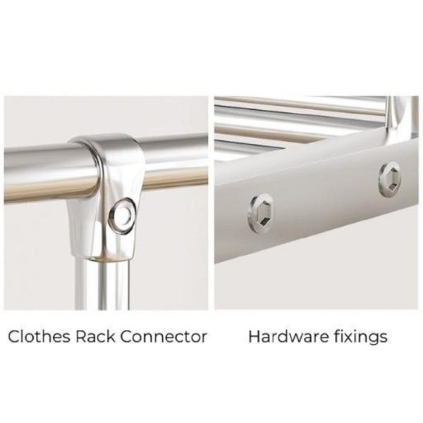 Ekkio Clothes Rack | Stainless Steel Double Rail on Sale