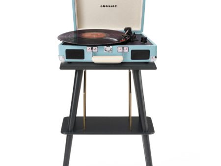 Crosley Cruiser Bluetooth Portable Turntable | Turquoise | Crosley Entertainment Stand Bundle Discount