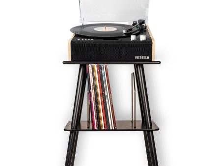 Victrola Eastwood Turntable | Entertainment Stand Bundle | Black Sale