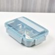 Kylin 304 Stainless Steel 4 Divided Simple Lunch Box - Blue | Blue Divided Lunch Box Discount