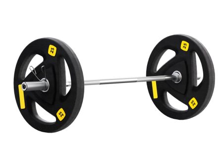 Everfit Barbells Set 56KG 120cm Dumbbells Barbells Plate Weight Lifting Home Gym Lifting For Cheap