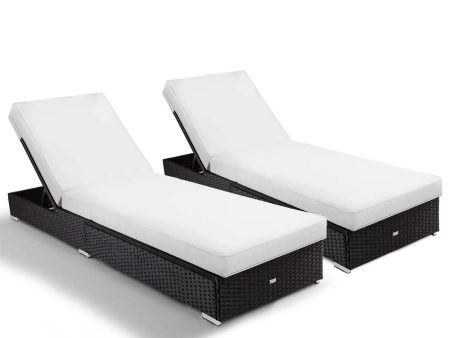 2pc Premium Outdoor Sun Lounge | LONDON RATTAN For Sale